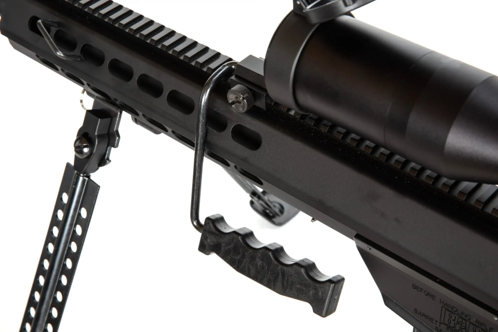 Rifle replica Barret® M82A1 CQB with scope and bipod - black