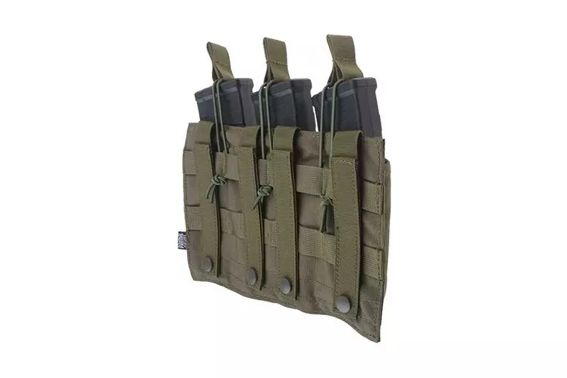 Triple OPEN Pouch for AK Magazines - Olive Drab