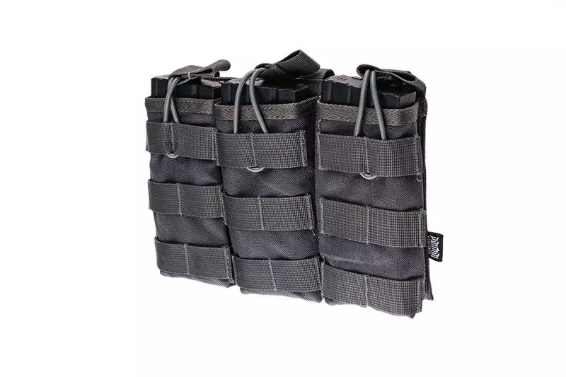 Pochette triple Open I pour chargeurs AK/M4/G36 - gris primitif