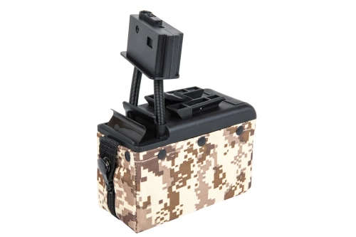 A&K electric box magazine for 2000 BBs for M249 Digital Desert replicas