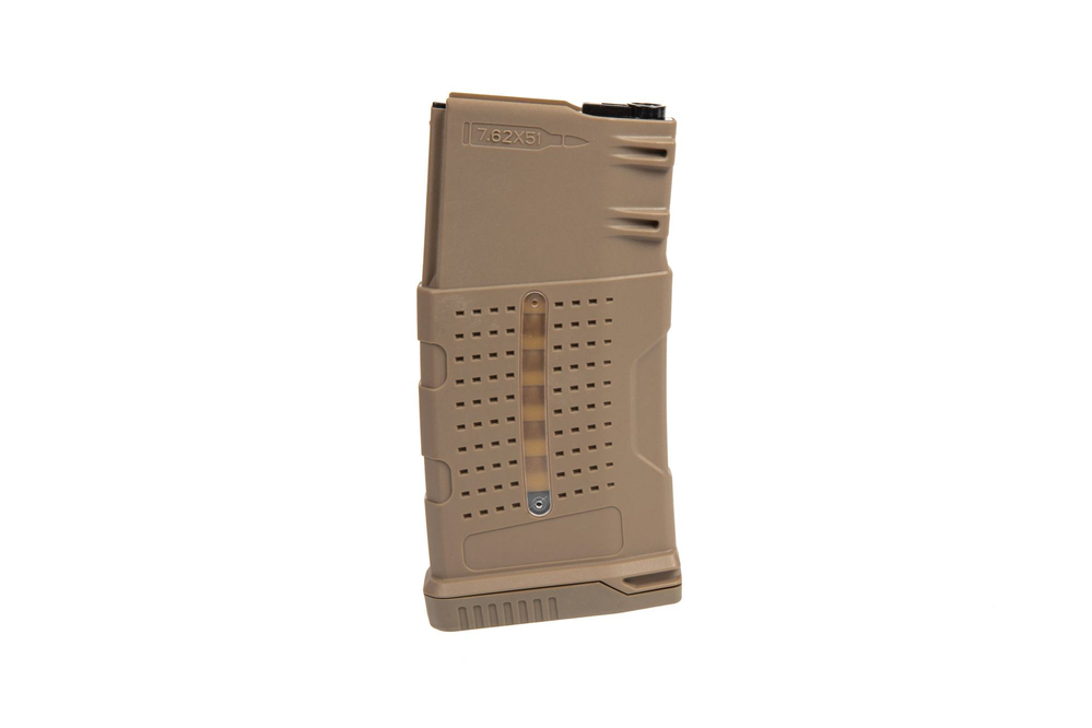 Chargeur mid-cap 120 pastilles pour répliques SR25 - tan
