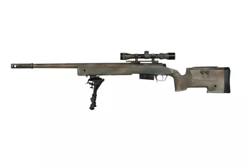 Replika karabinu wyborowego SA-S03 CORE™ z lunetą i dwójnogiem - USMC Scout Sniper