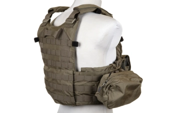 Emerson Gear 6094A Style Plate Carrier waistcoat with Ranger Green cargo kit