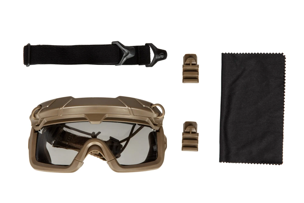 Tactical goggles 2in1 - Tan / Black