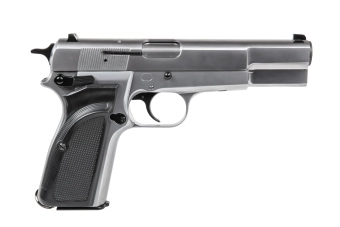 WE Browning Hi Power MK III ASG pistool - Zilver