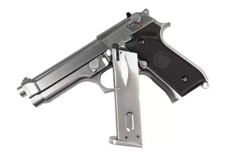Replika pistole M92 v.2 (LED Box) - stříbrná