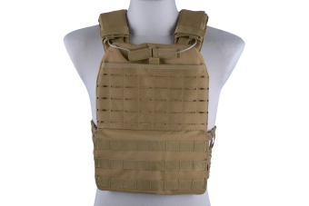 Molle/laser-cut plate carrier vest - tan