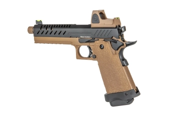 Pistola de airsoft Vorsk hi-capa 5.1 BDS - negro/marrón