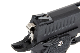 Pistola de airsoft Modify Trinity Hi-Capa 5.1 (Corredera aluminio) Green Gas Negro