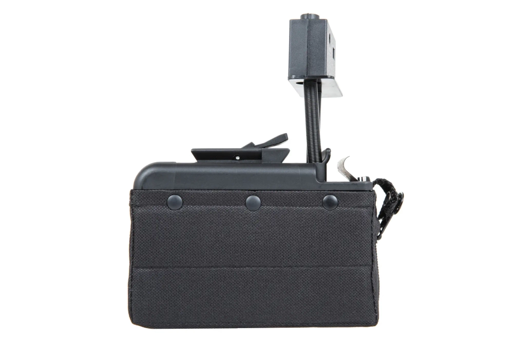 A&amp;K electric box magazine for 2000 BBs for M249 replicas Black