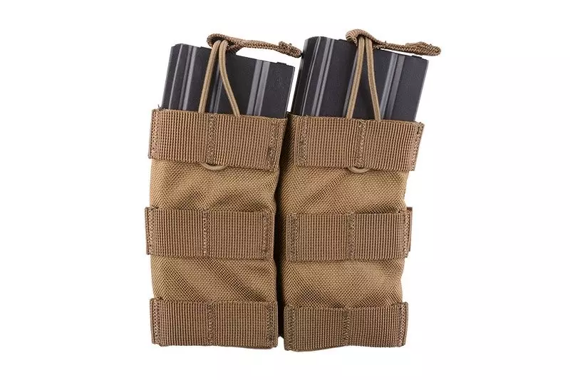 Podwójna ładownica Open Top na magazynki M4/M16 - coyote brown
