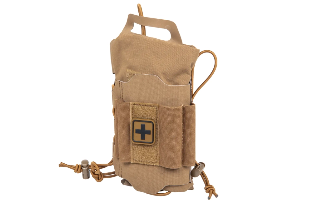 Tactische eerste hulp kit met Molle paneel Wosport Coyote Bruin
