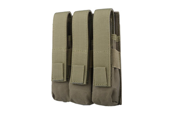 Pouch triple para cargadores de munición tipo MP5 - verde oliva