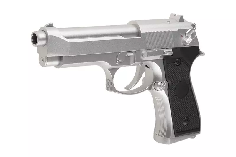 CM126 Stříbrná replika pistole (bez baterie)