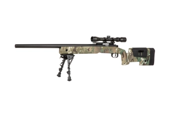 Airsoftová odstřelovací puška SA-S02 CORE™ s optikou a dvojnožkou - MC