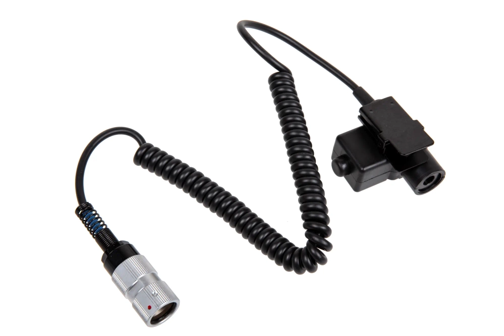 PTT typ U94 pro vysílačku typu PRC 152/ 148 (pružinový kabel)