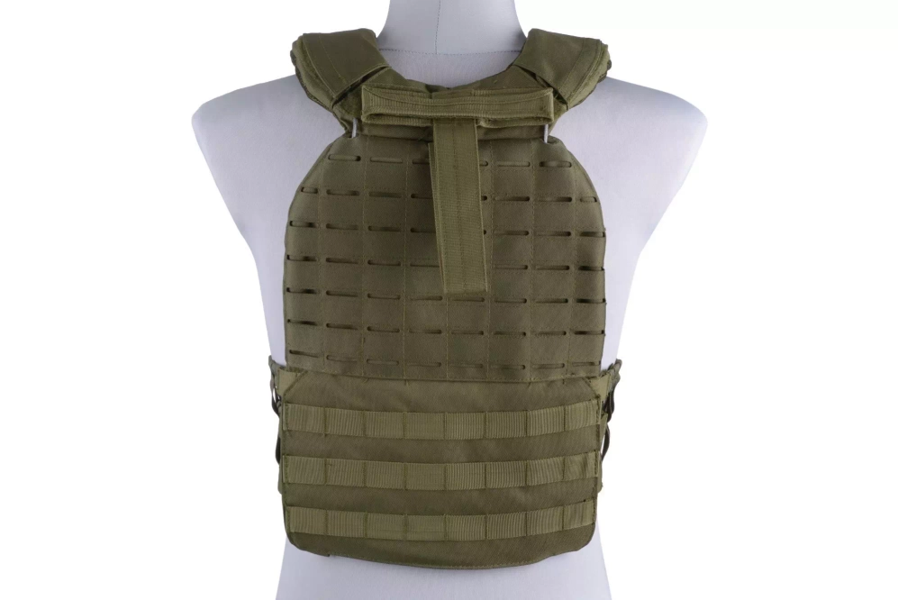 Chaleco tipo plate carrier molle/corte láser - oliva