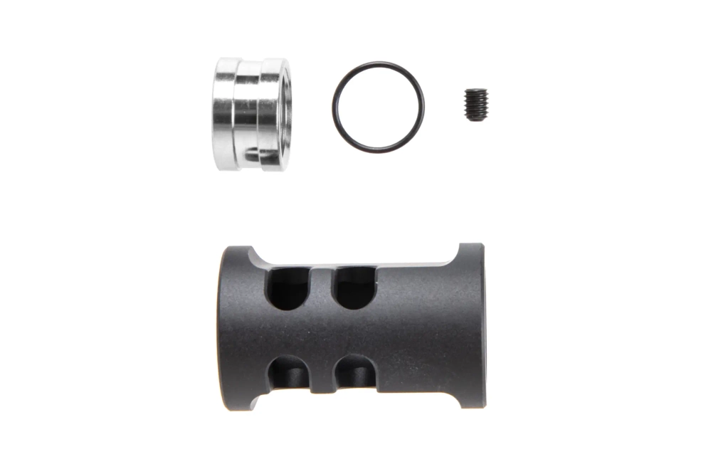 Kompensator typu A TTI Airsoft do replik AAP01 14 mm CCW Czarny