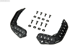 Set of Mounting Rails for Super High Cut Helmets - Black