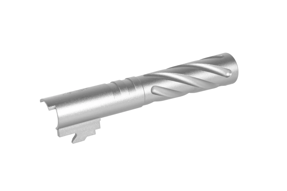 Cañón exterior de aluminanio LA Capa Customs TORNADO para TM Hi-Capa 4.3 réplicas Plata