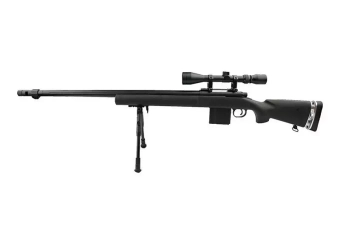 Airsoft pušky odstřelovací puška MB4405D s dalekohledem a dvojnožkou