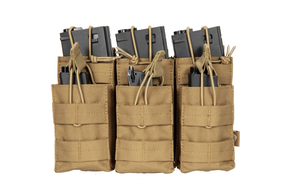 Trojité pouzdro pro 6 maplynynk typ M4/M16 - coyote