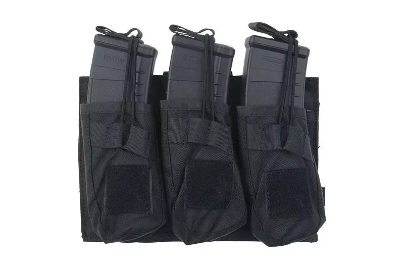 Bolsa triple OPEN para cargadores AK - negro