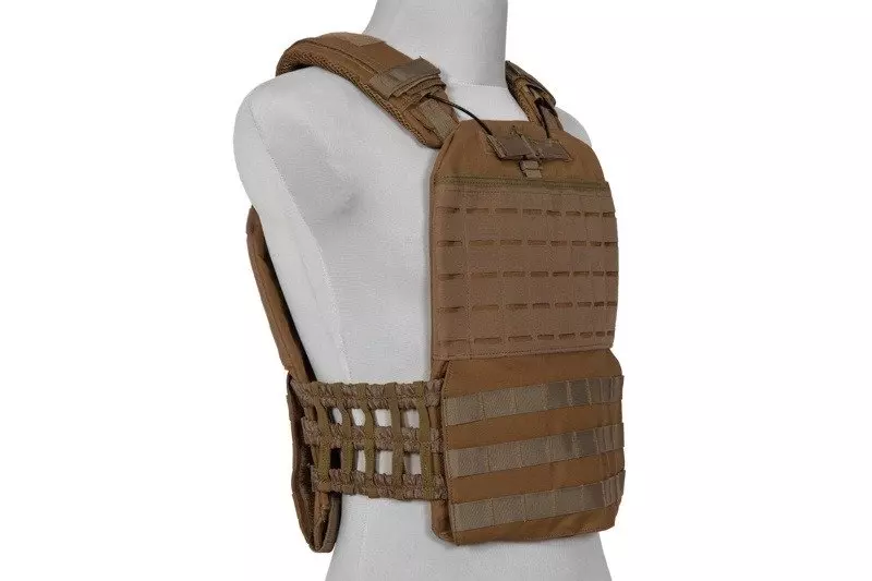 Kamizelka typu plate carrier molle/laser-cut - tan