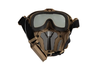 Masque avec lunettes et ventilateur - Tan