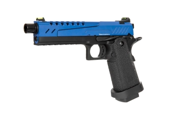 Pistola de airsoft Hi-capa 5.1 Split Slide - azul/negro