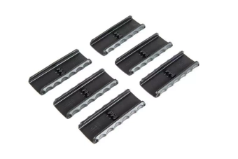 Jeu de 6 housses pour rails RIS - noir