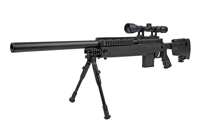 Fusil de airsoft rifle de francotirador MB4406D - con mira y bípode