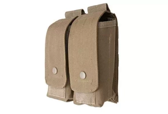 Pochette double pour chargeurs type AK - tan