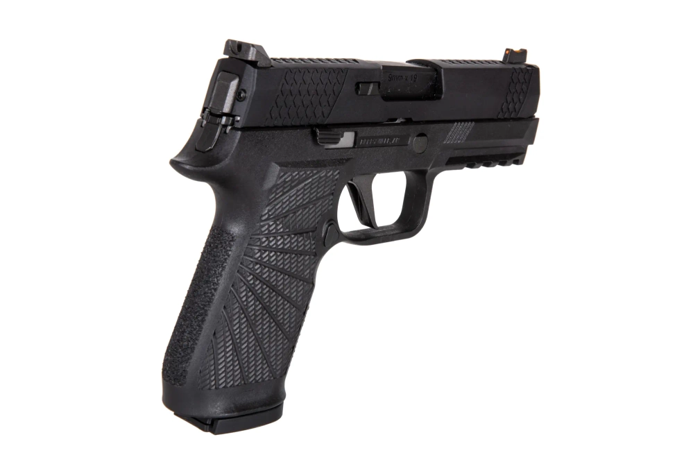 WE F18 Pistola Compacta Gas Verde Replica Negra