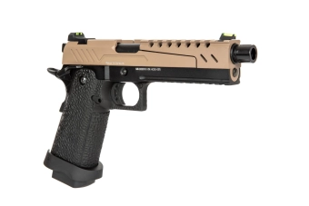 Airsoft pistole Hi-capa 5.1 Split Slide - hnědá / černá
