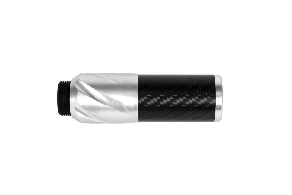Silencieux carbone DSL2 36x100mm - Argent