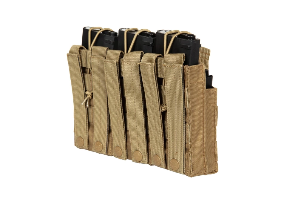 Pochette triple pour 6 magazynk type M4/M16 - coyote
