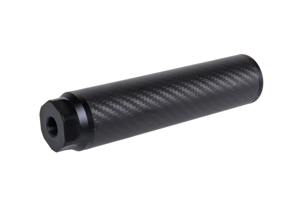 Karbonowy tłumik dźwięku Silverback Airsoft Medium 14mm CCW