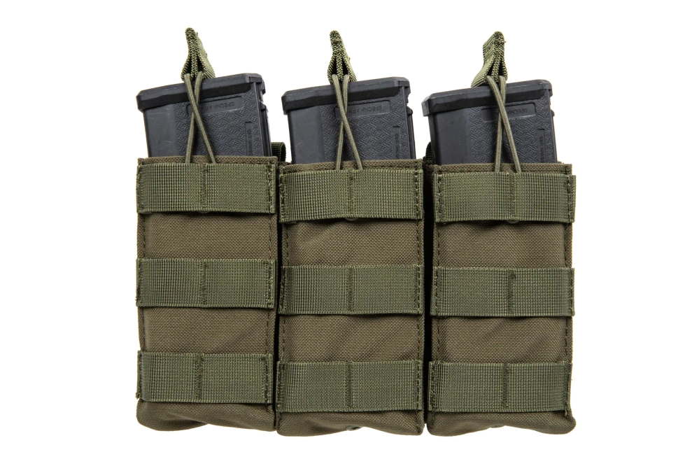 Driedubbele open lader voor M4/M16 magazijnen Specna Arms Olive