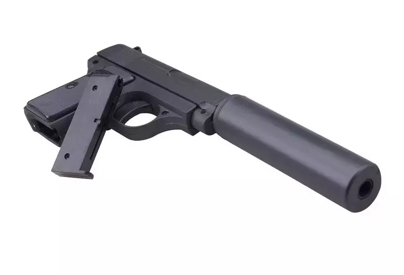 Pistola de airsoft G1A con silenciador
