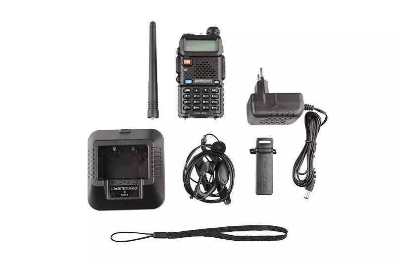 Baofeng UV-5R radio de mano de dos canales - batería corta (VHF / UHF)
