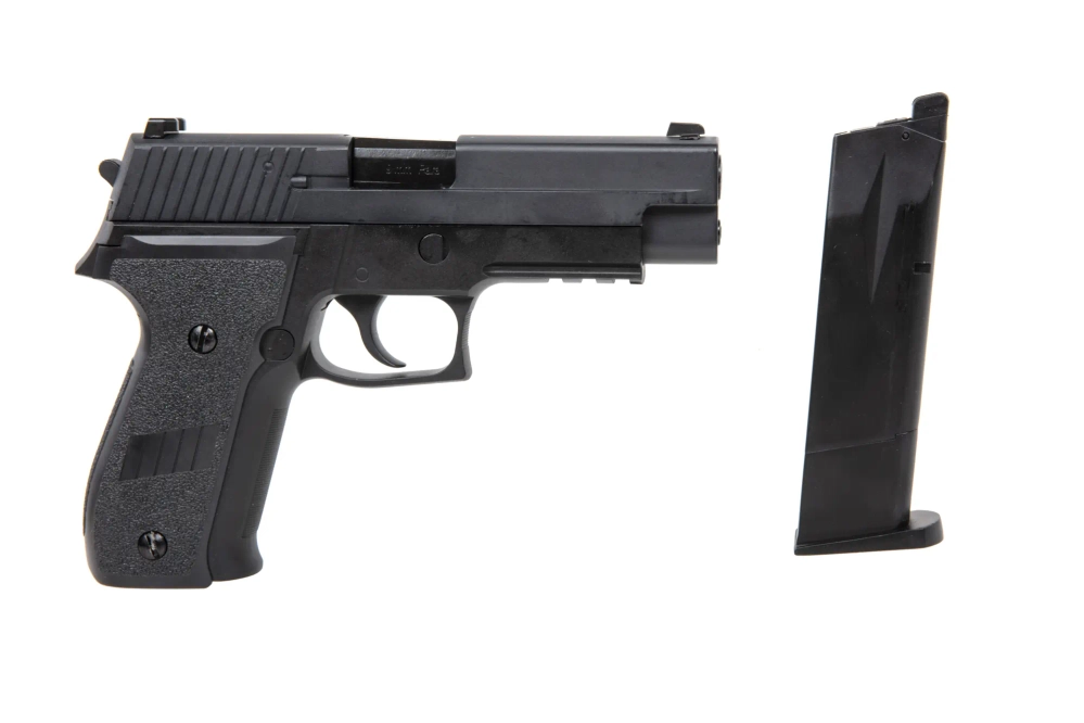 Pistole WE F226 RAIL airsoft černá