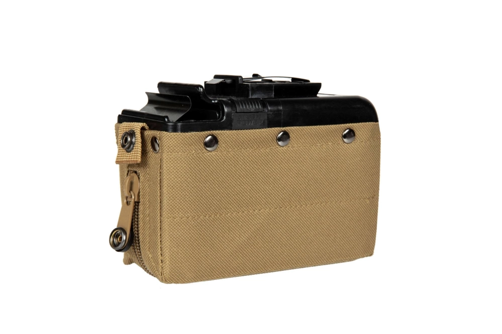 Caja cargador 1200 bolas para réplicas tipo M249 - TAN
