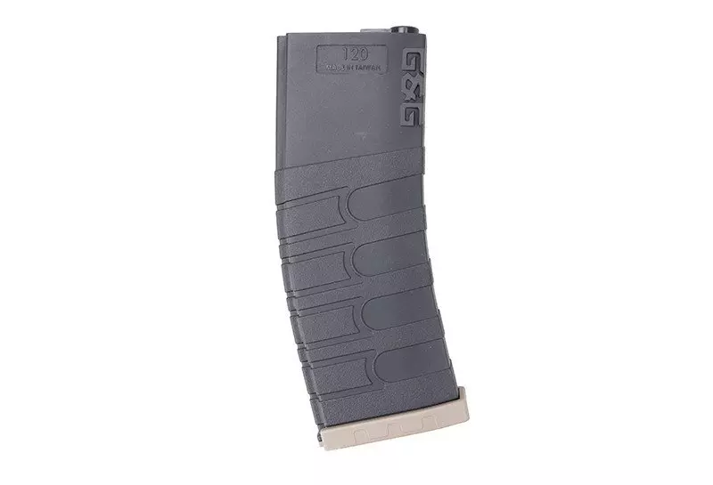 Magazynek mid-cap 120 kulek do replik typu M4/M16 - czarny / tan