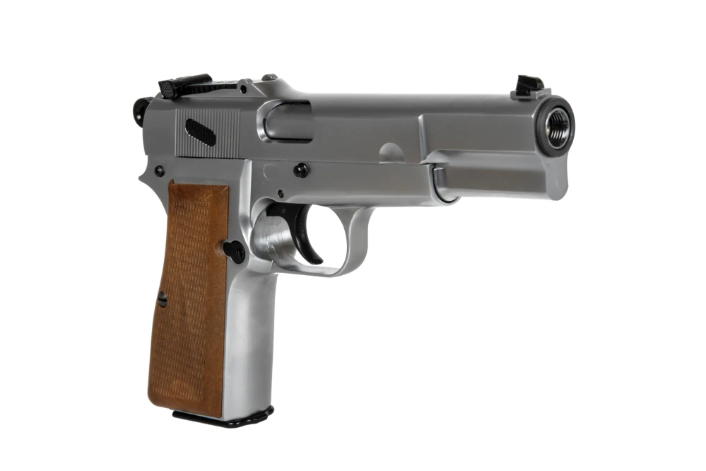 Pistola de airsoft Browning Hi Power MK III - Plata