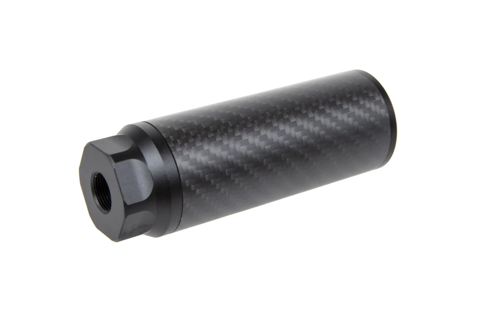 Carbon Silencer Silverback Kort 14mm CCW Zwart