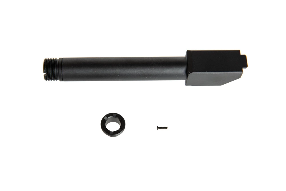 Cañón externo 2 Way Fixed" Non-Recoiling para réplicas Umarex Glock 17 - Negro"