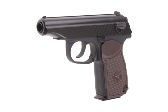 Suppressed MK Pistol Replica - Black/Brown Grip