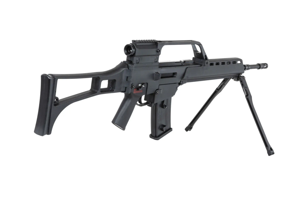 SRC DUAL POWER SR36E GB-301 Carabina airsoft con bípode y visor Negro