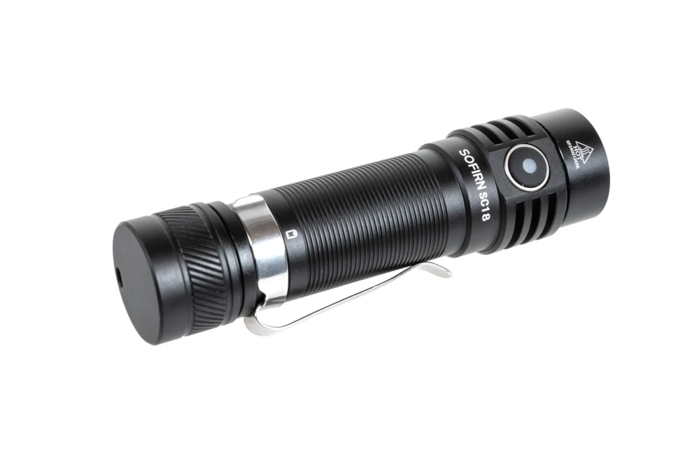 Torche Sofirn SC18 avec batterie rechargeable Noir